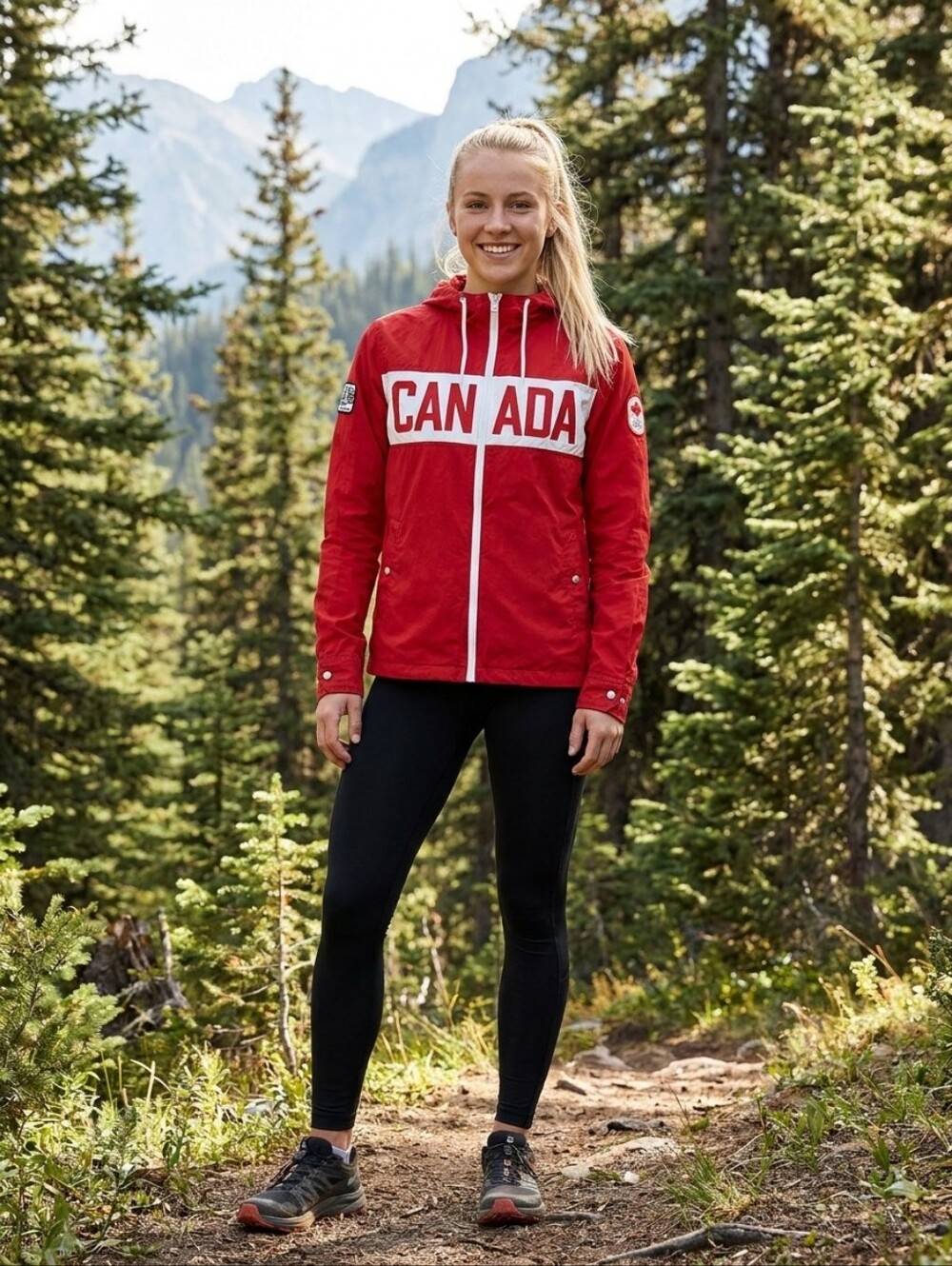 Team Canada Olympic Windbreaker Jacket Hudson’s Bay Full Zip Women’s M